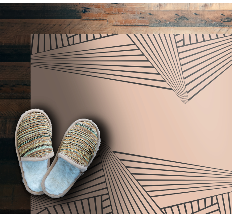Lineair geometrisch patroon vinyl tapijt modern - TenStickers