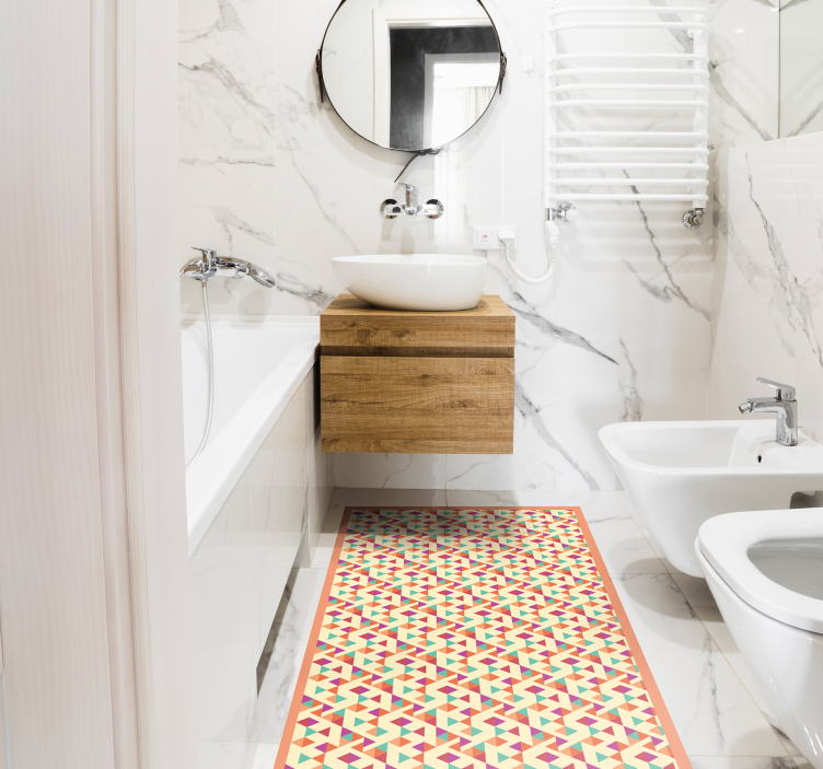 Loper met mozaïekpatroon vinyl tapijt mozaïek - TenStickers