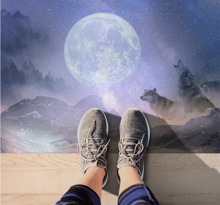 Majestueus maanlicht vinyl tapijt natuur - TenStickers