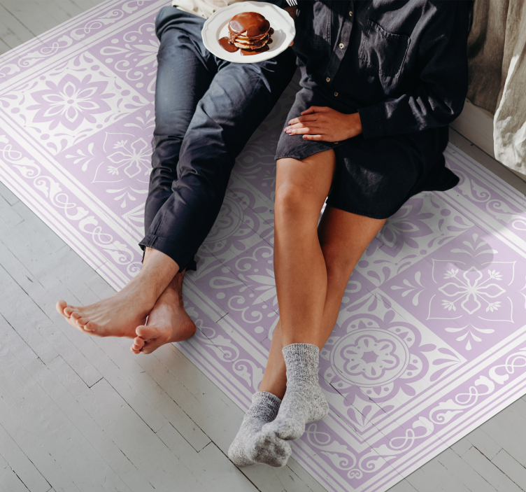 Mandala elegantie vinyl tapijt badkamer - TenStickers