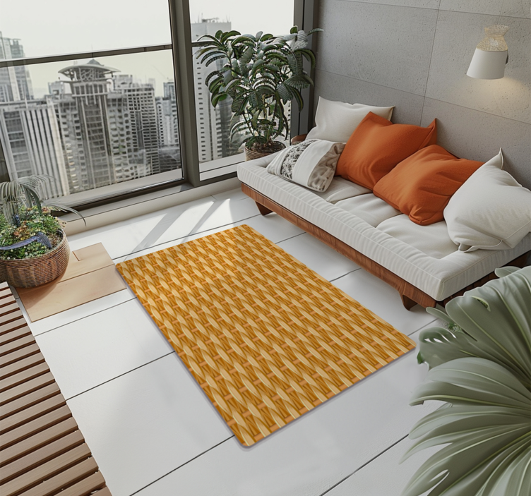 Mandpatroon vinyl tapijt met textuur - TenStickers