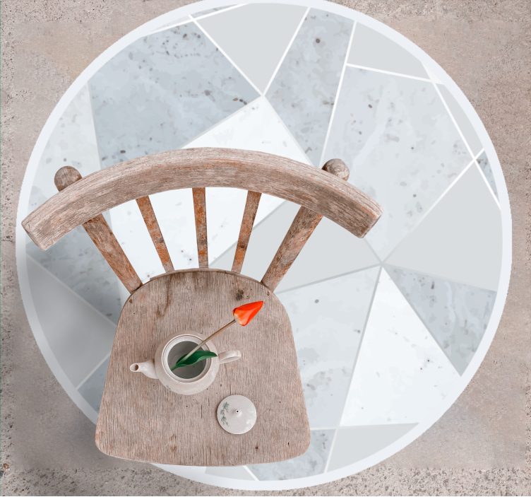 Marmer geometrisch marmeren vinyl tapijt - TenStickers