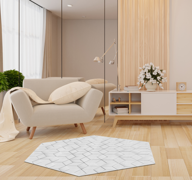 Minimale geometrische patronen Vinyl tapijt woonkamer - TenStickers