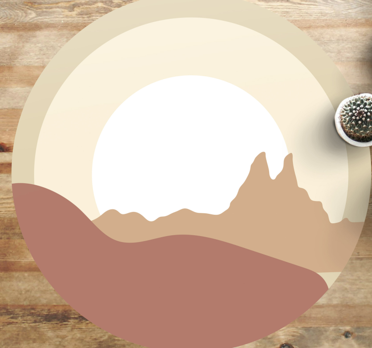 Minimalistisch landschap vinyl tapijt natuur - TenStickers