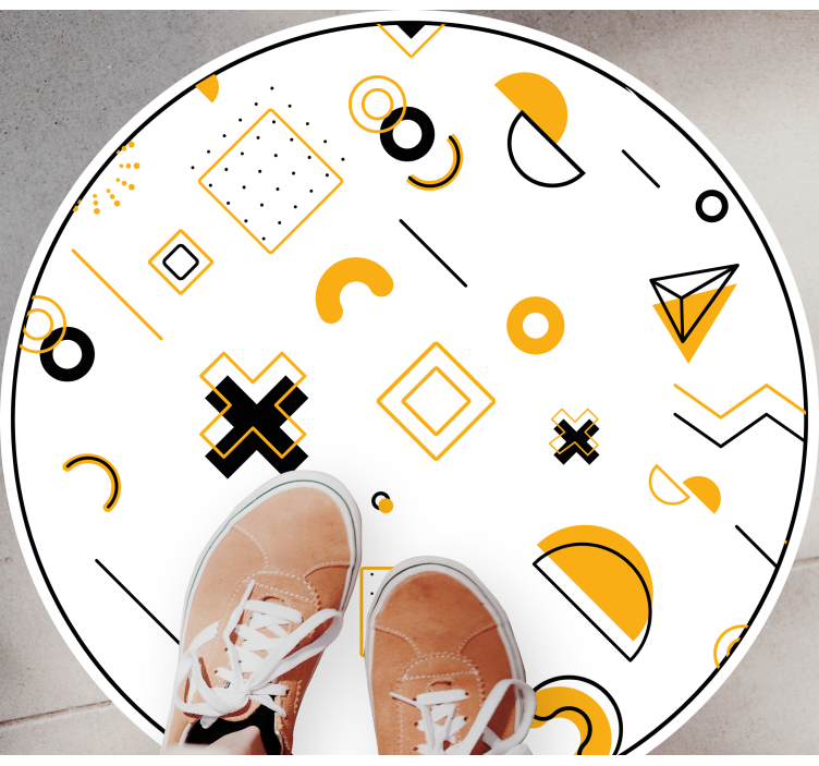 Moderne wiskundige vormen vinyl tapijt geometrisch - TenStickers