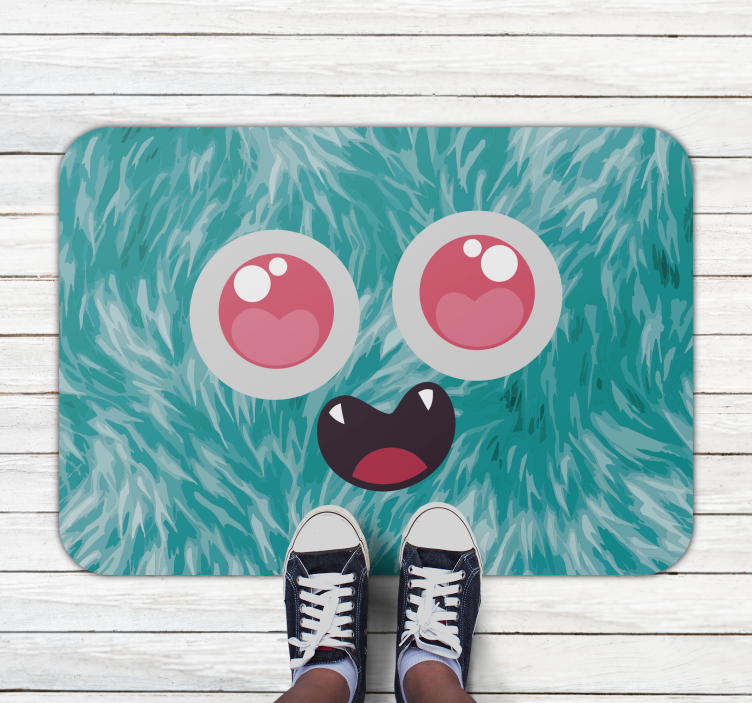 Monsterlijk gezicht vinyl tapijt voor meer kinderen - TenStickers