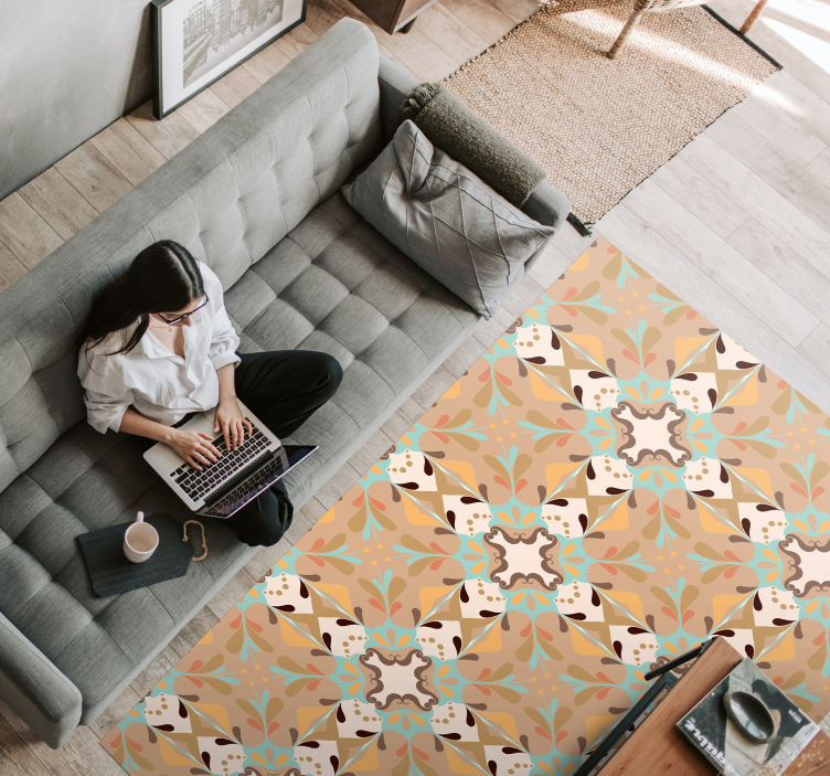 Vinyl vloerkleed mozaïek tegels - TenStickers