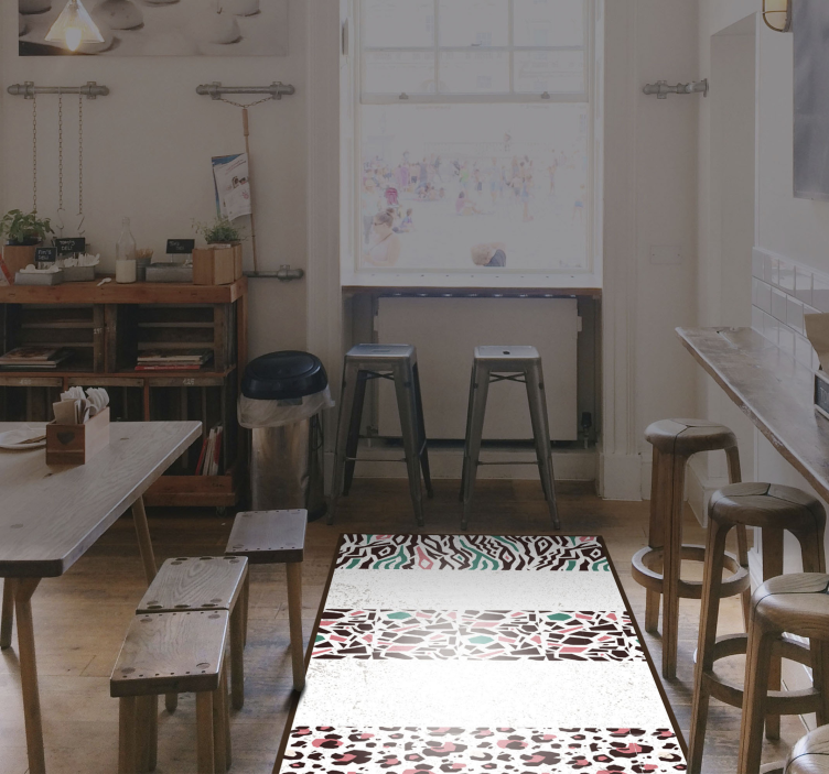 Mozaïekpatroonfusie vinyl tapijt mozaïek - TenStickers