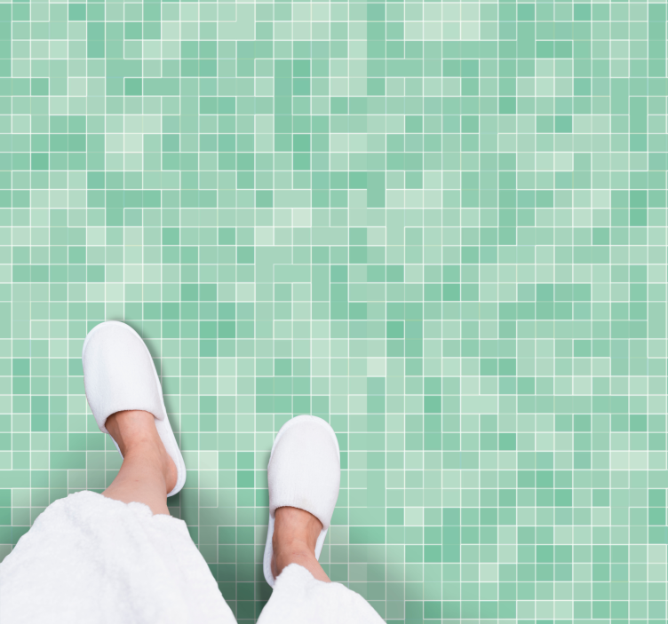 Munt mozaïekpatroon vinyl tapijt tegels - TenStickers