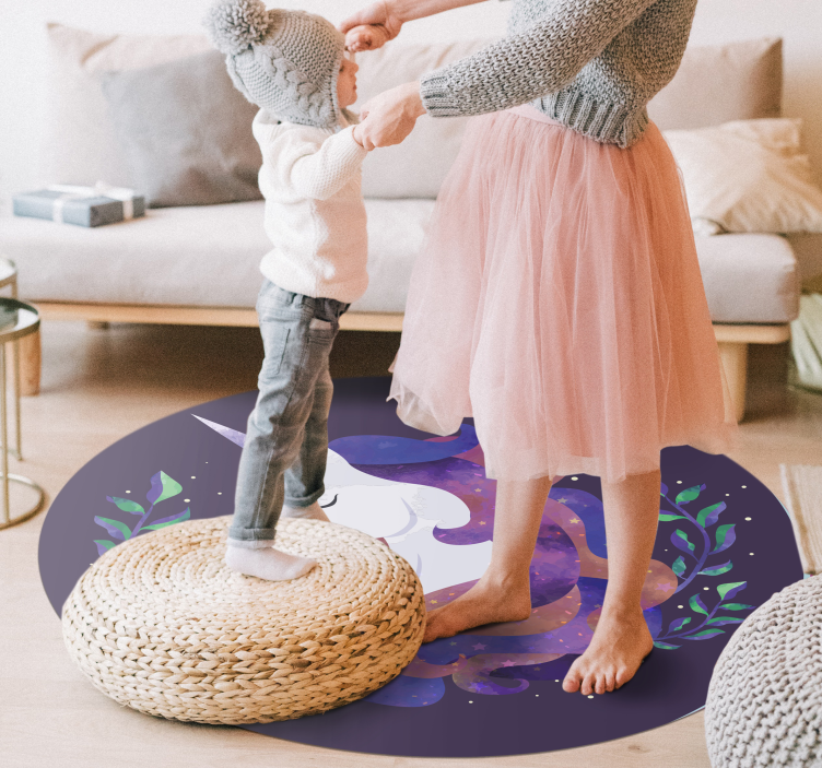 Mystieke eenhoorn vinyl tapijt voor meer kinderen - TenStickers