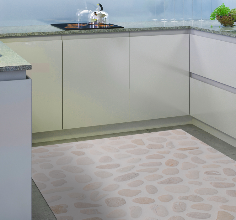 Neutraal kiezelpatroon vinyl tapijt dierenprint - TenStickers