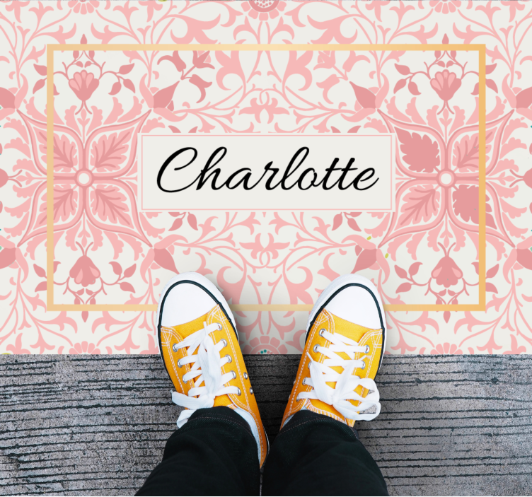 Aangepaste botanische opstelling vinyl tapijt slaapkamer - TenStickers