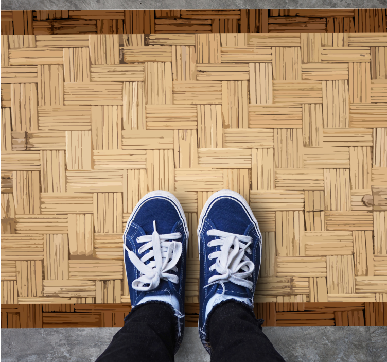 Organisch geweven oppervlak vinyl tapijt ontvangst hal - TenStickers