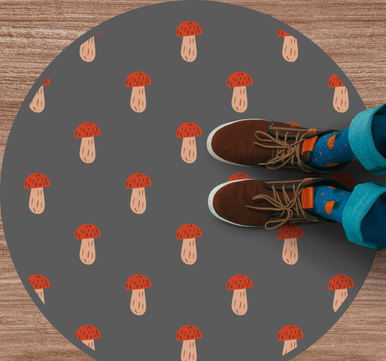 Ronde paddenstoel vinyl vloerkleed keuken - TenStickers