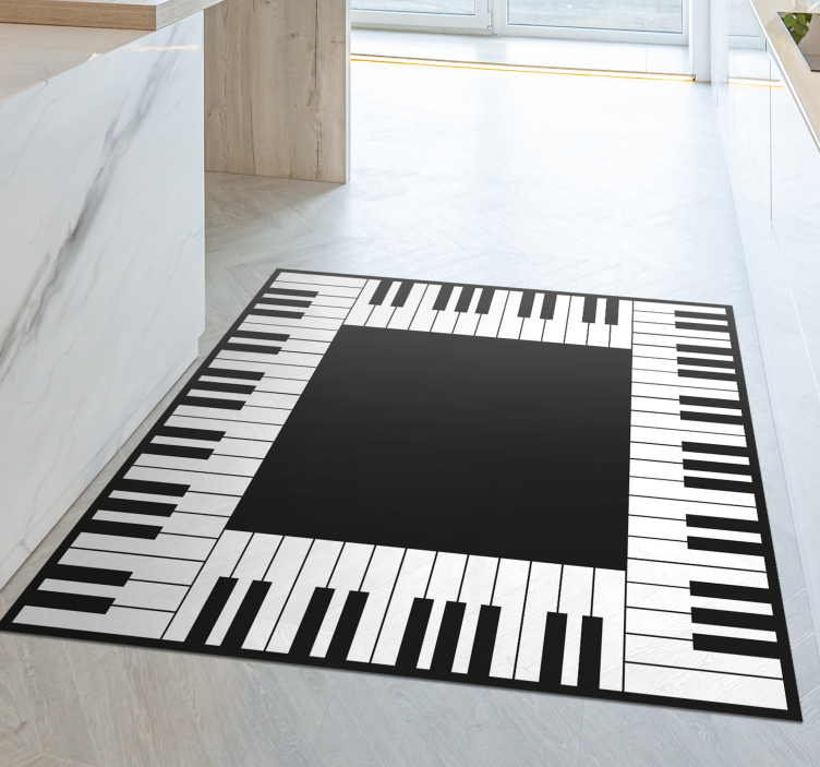 Pianotoetsenbordindeling vinyl tapijt spel - TenStickers