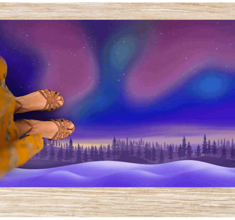 Poollicht nachtelijke hemel vinyl tapijt natuur - TenStickers