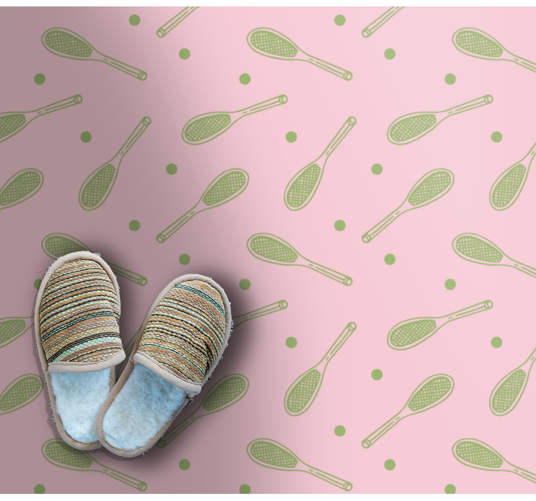 Racketpatroon vinyl tapijt spel - TenStickers