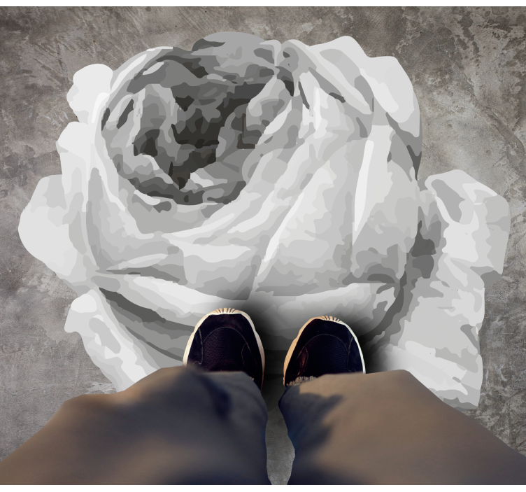 Rozenbloesem vinyl tapijt bloemen en planten - TenStickers