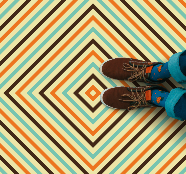 Ruitvormige lijnen vinyl tapijt geometrisch - TenStickers