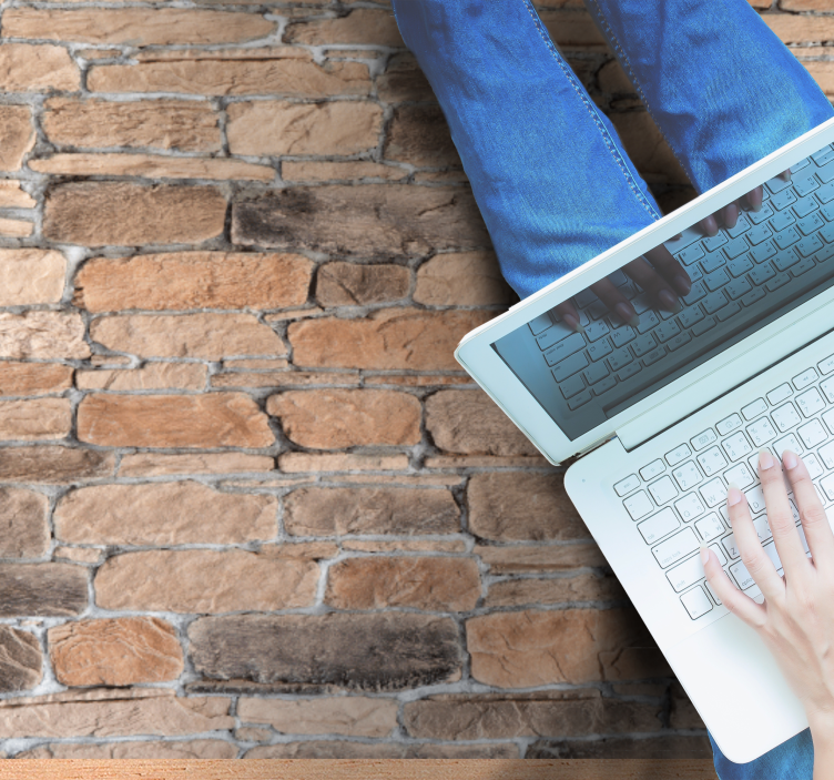 Realistisch baksteenpatroon vinyl tapijt stenenstructuur - TenStickers