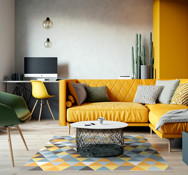 Fantastisch vinyl tapijt in noordse stijl met pastelkleuren - TenStickers