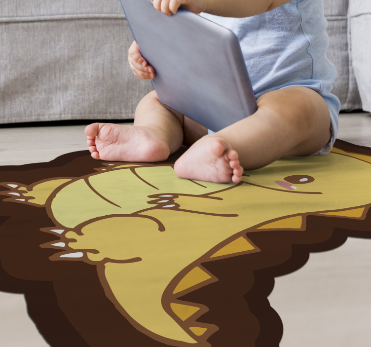 Schattige dinosaurus dinosaurus vinyl tapijt kind - TenStickers