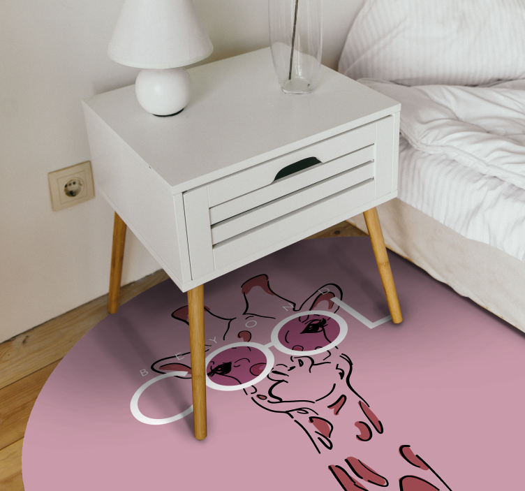 Schattige coole giraffe vinyl tapijt tiener - TenStickers