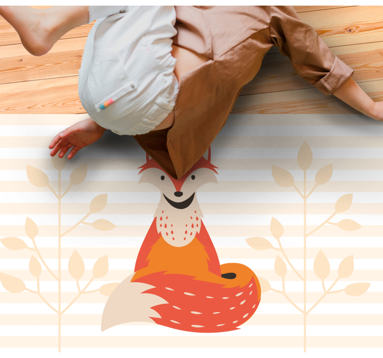 Schattige vosillustratie vinyl tapijt kind - TenStickers