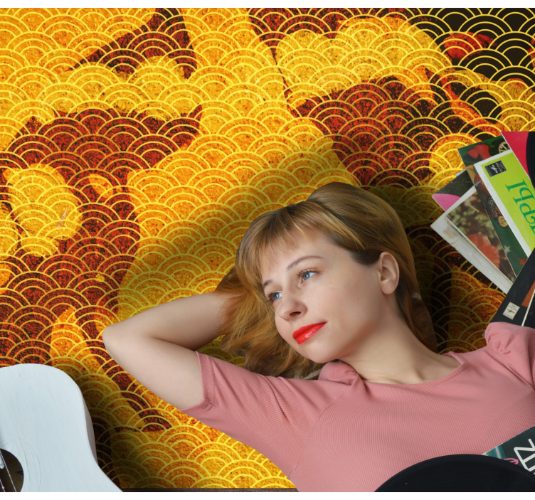 Japanse seigaiha etnisch vinyl tapijt - TenStickers