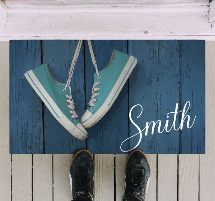Sneakers personalisatie vinyl tapijt met textuur - TenStickers