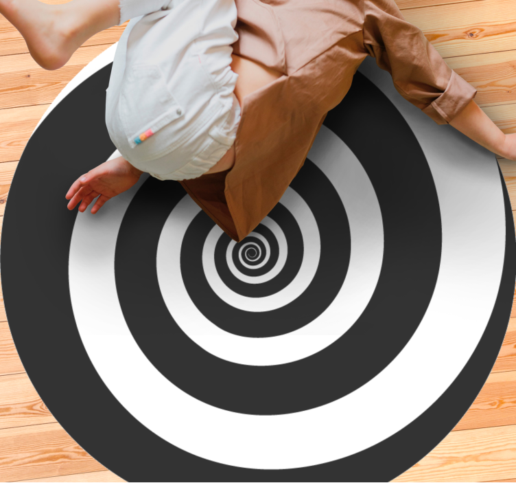 Spiraalpatroon vinyl tapijt geometrisch - TenStickers