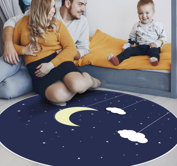 Sterrennacht thema vinyl tapijt kind - TenStickers