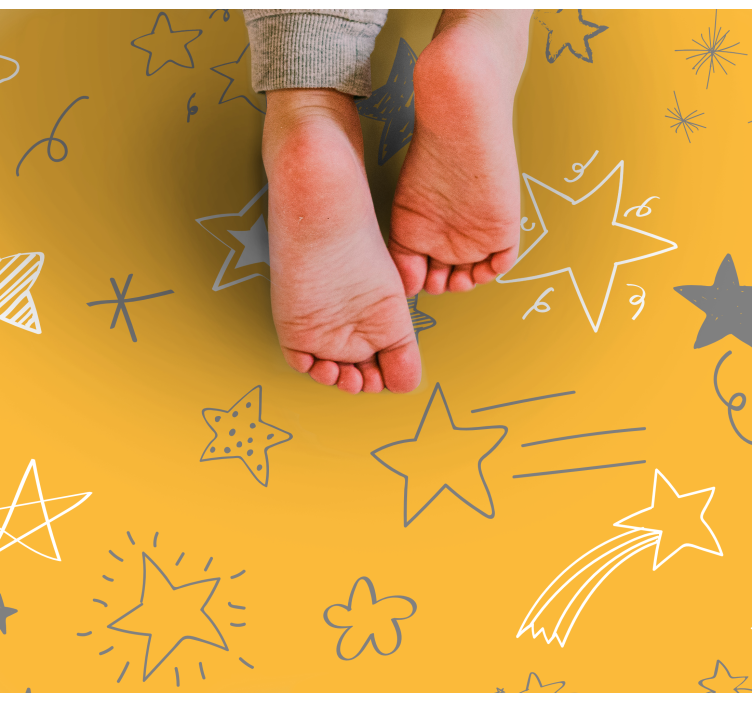 Sterrennachtpatronen vinyl tapijt sterren - TenStickers