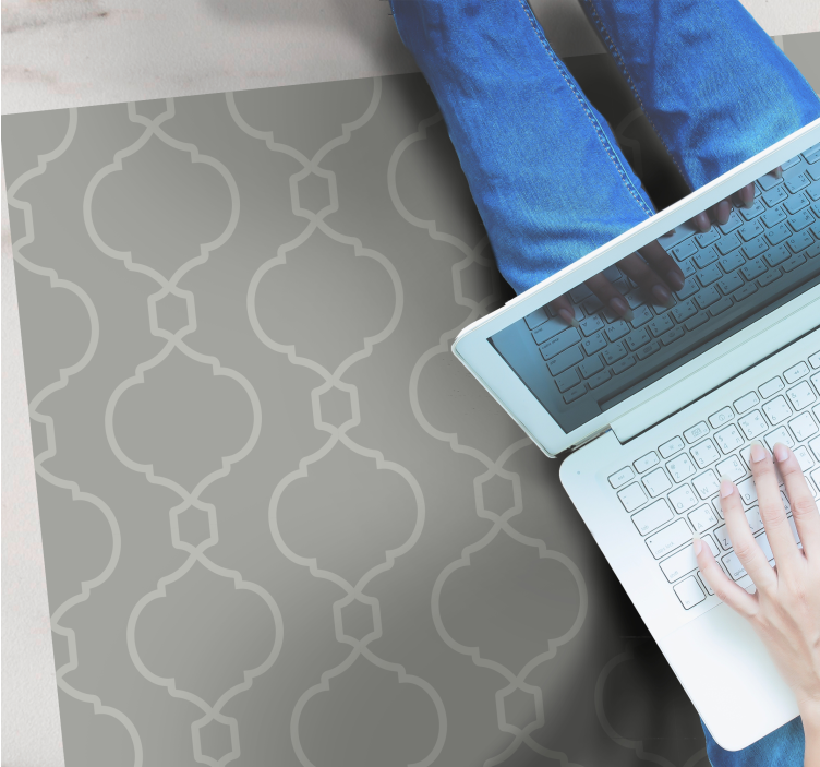 Stijlvolle geometrische print vinyl tapijt tegels - TenStickers