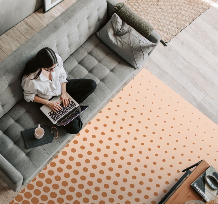 Stipverloop vinyl tapijt met strepen - TenStickers