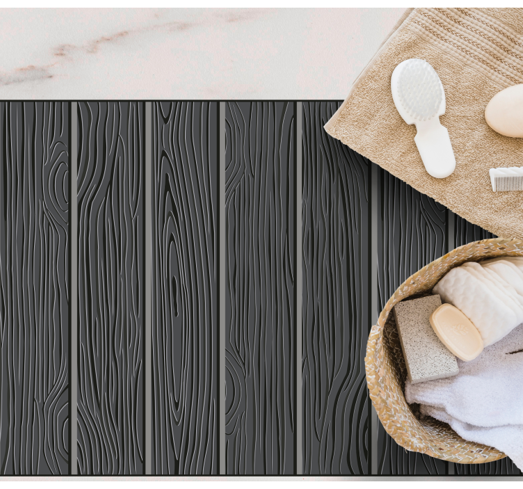 Strakke donkere afwerking vinyl tapijt met houtstructuur - TenStickers