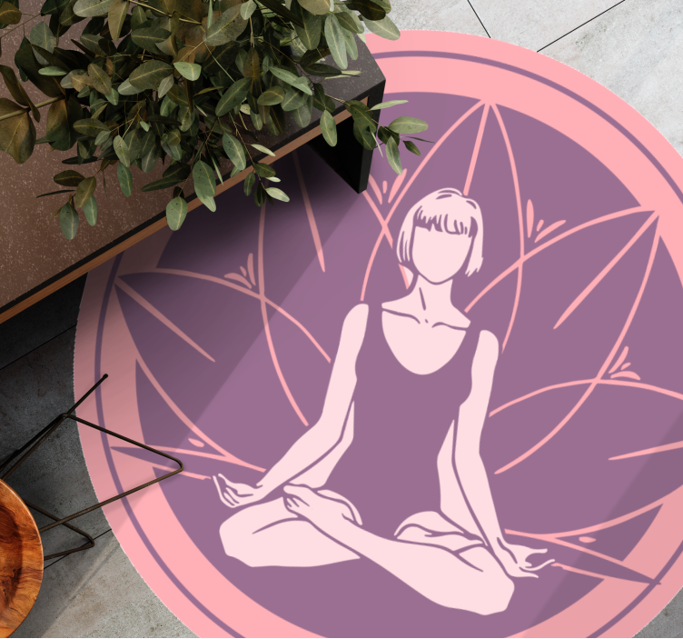 Symbool voor serene meditatie vinyl tapijt mandala - TenStickers