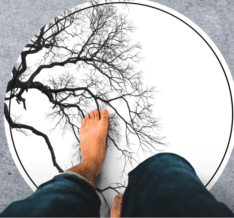 Tak silhouet kunst vinyl tapijt natuur - TenStickers