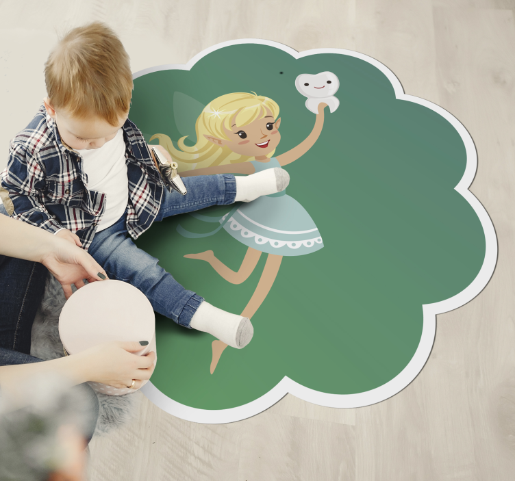 Tandenfee fantasie vinyl tapijt kind - TenStickers