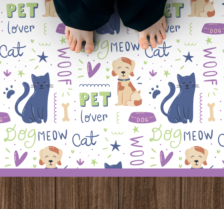 Thema voor dierenliefhebbers dieren vinyl tapijt - TenStickers