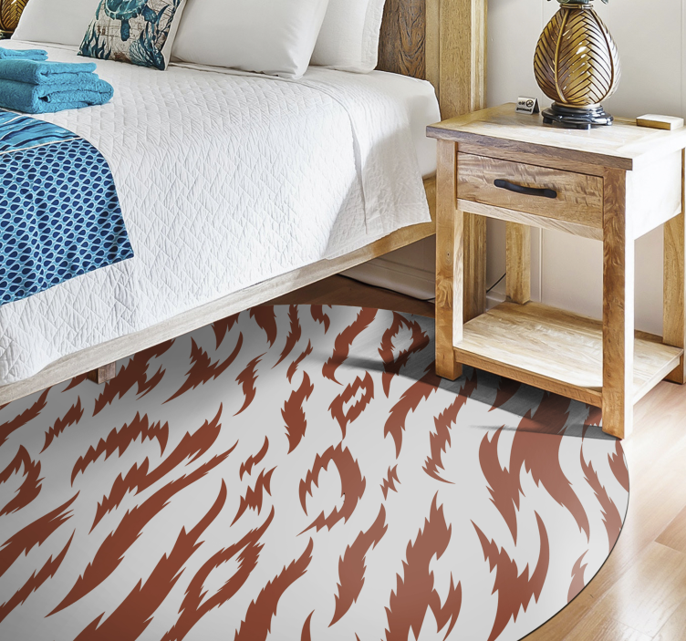 Tijgerstreepmotief vinyl tapijt dierenprint - TenStickers