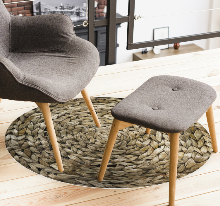 Touw imitatie vintage vinyl tapijten - TenStickers