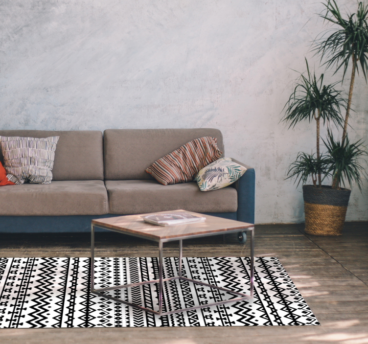 Tribal patroon decor vinyl tapijt wereldkaart - TenStickers