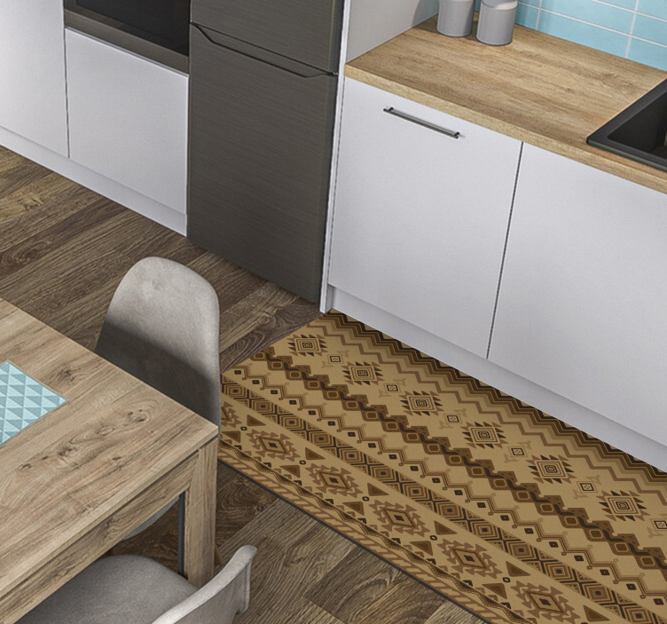 Tribale patroonloper etnisch vinyl tapijt - TenStickers