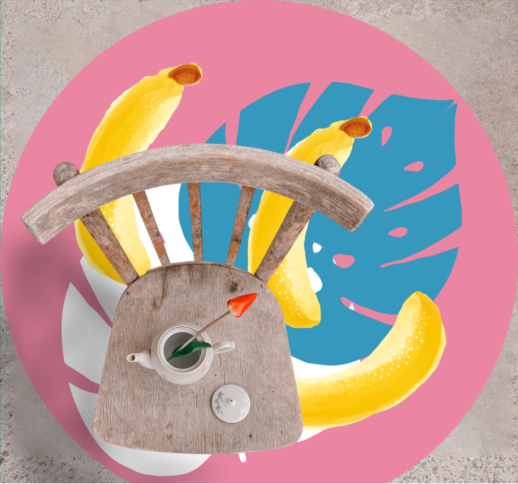 Tropisch bananenmotief vinyl vloerkleed keuken - TenStickers