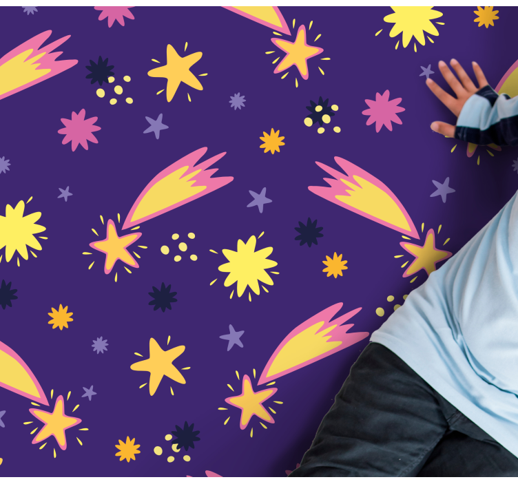 Vallende sterpatroon vinyl tapijt sterren - TenStickers