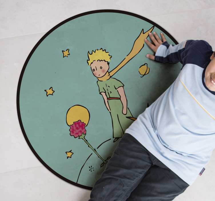 Verhalenboek karakter vinyl tapijt kind - TenStickers