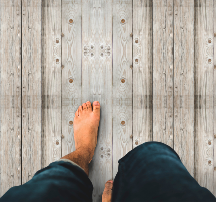 Verouderde houten planken vinyl tapijt met houtstructuur - TenStickers