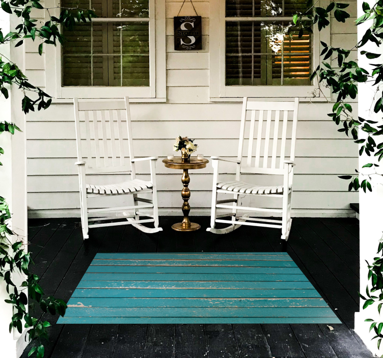 Versleten plank vinyl tapijt met houtstructuur - TenStickers