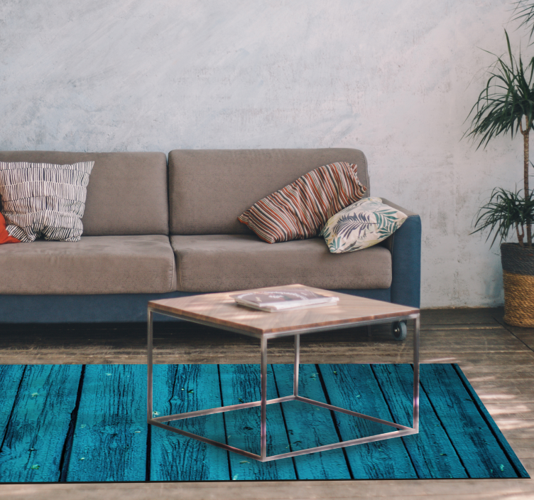 Versleten planken vinyl tapijt met houtstructuur - TenStickers